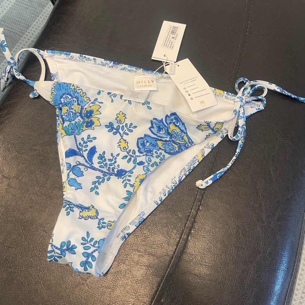 NWT Milly Cabana floral String Bikini bottom M